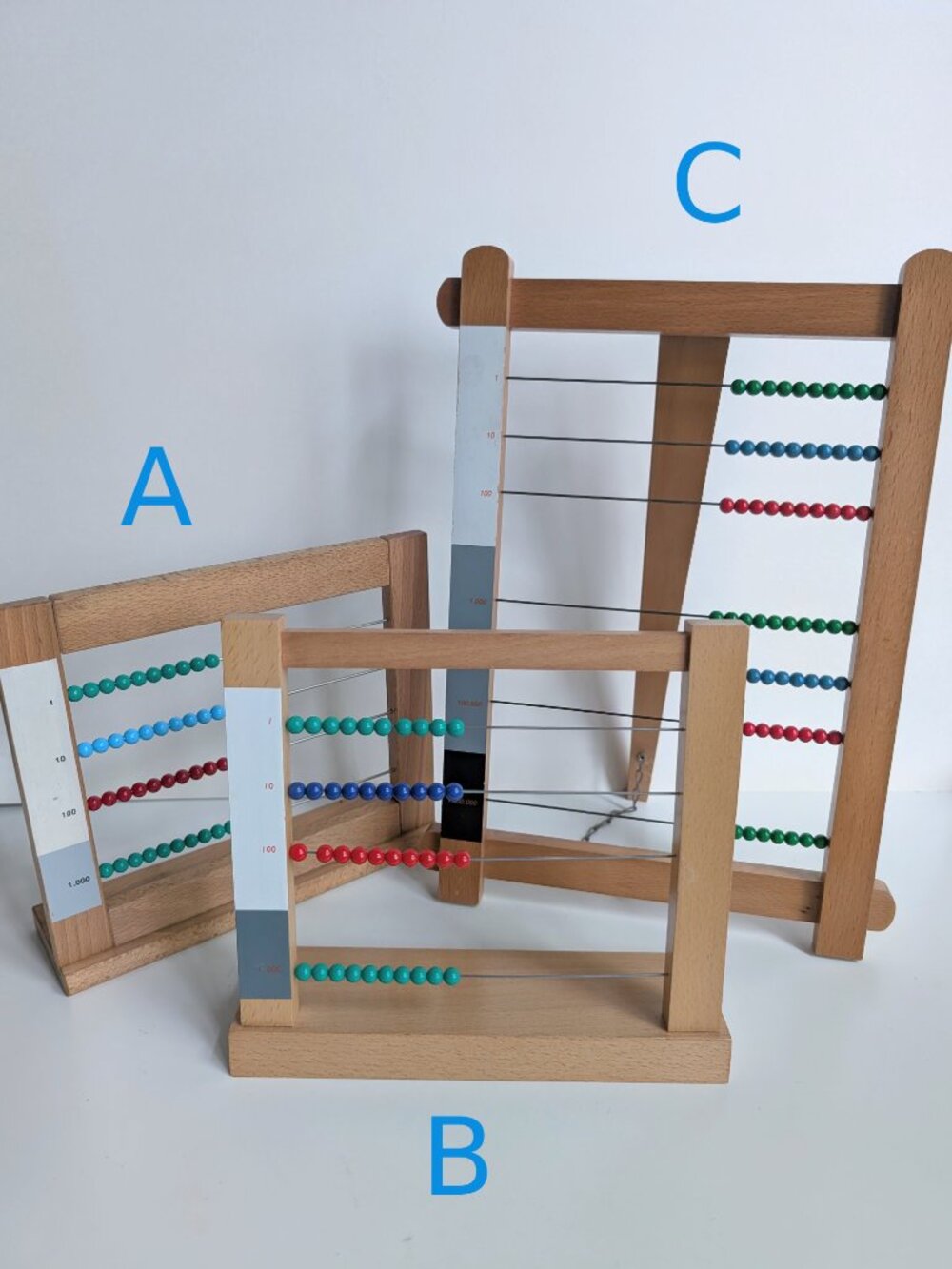 A-Montessori Small Bead Frame Wooden Math Abacus Educational Learning Toy - Picture 2 of 16